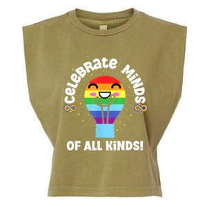 Celebrate Minds Of All Kinds Red Instead Autism Garment-Dyed Women's Muscle Tee