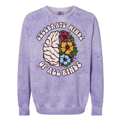 Celebrate Minds Of All Kinds Autism Awareness Colorblast Crewneck Sweatshirt