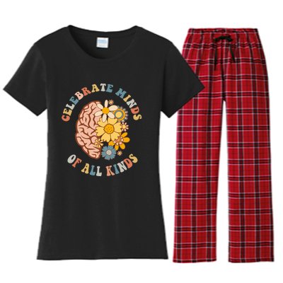 Celebrate Minds Of All Kinds Neurodiversity Autism Women's Flannel Pajama Set