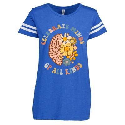 Celebrate Minds Of All Kinds Neurodiversity Autism Enza Ladies Jersey Football T-Shirt