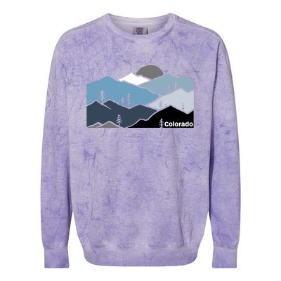 Colorado Mountain Outdoor Retro Landscape Funny Gift Colorblast Crewneck Sweatshirt