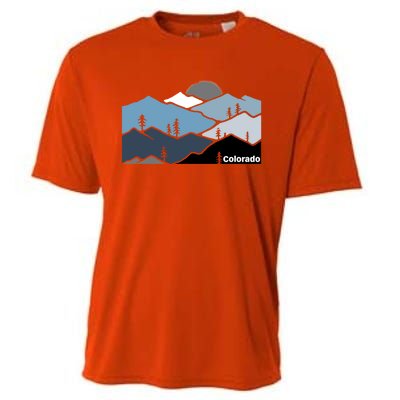 Colorado Mountain Outdoor Retro Landscape Funny Gift Cooling Performance Crew T-Shirt