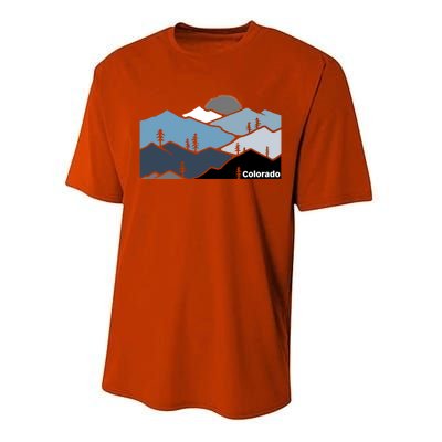 Colorado Mountain Outdoor Retro Landscape Funny Gift Performance Sprint T-Shirt