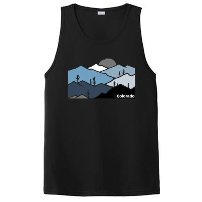 Colorado Mountain Outdoor Retro Landscape Funny Gift PosiCharge Competitor Tank