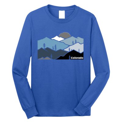 Colorado Mountain Outdoor Retro Landscape Funny Gift Long Sleeve Shirt