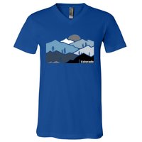 Colorado Mountain Outdoor Retro Landscape Funny Gift V-Neck T-Shirt