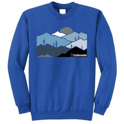 Colorado Mountain Outdoor Retro Landscape Funny Gift Tall Sweatshirt