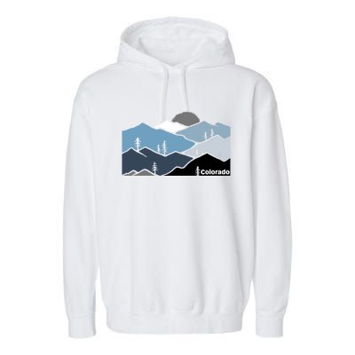 Colorado Mountain Outdoor Retro Landscape Funny Gift Garment-Dyed Fleece Hoodie