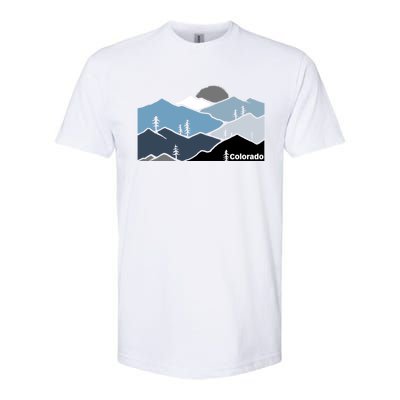 Colorado Mountain Outdoor Retro Landscape Funny Gift Softstyle® CVC T-Shirt