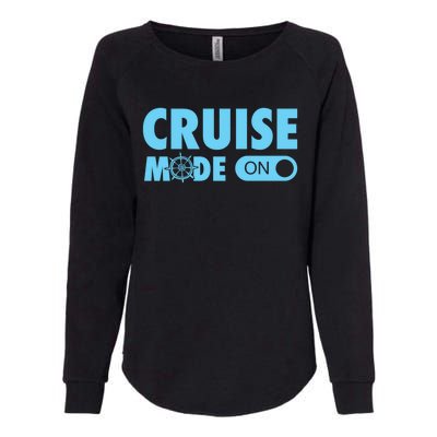 Cruise Mode On Cruise Ship Family Vacation On Button Gift Womens California Wash Sweatshirt