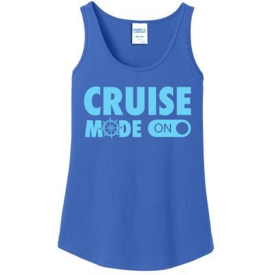 Cruise Mode On Cruise Ship Family Vacation On Button Gift Ladies Essential Tank