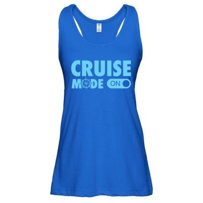 Cruise Mode On Cruise Ship Family Vacation On Button Gift Ladies Essential Flowy Tank