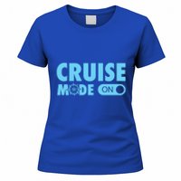 Cruise Mode On Cruise Ship Family Vacation On Button Gift Women's T-Shirt