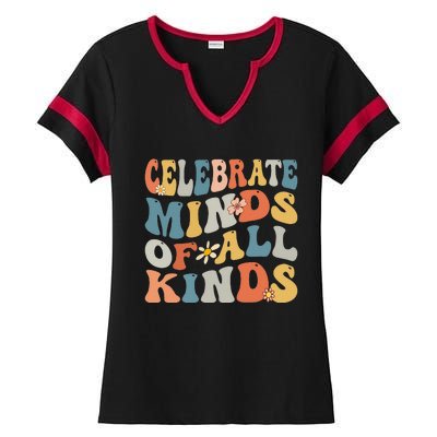 Celebrate Minds Of All Kinds Ladies Halftime Notch Neck Tee