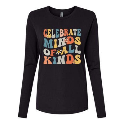 Celebrate Minds Of All Kinds Womens Cotton Relaxed Long Sleeve T-Shirt