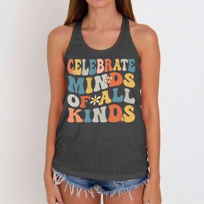 Celebrate Minds Of All Kinds Women's Knotted Racerback Tank