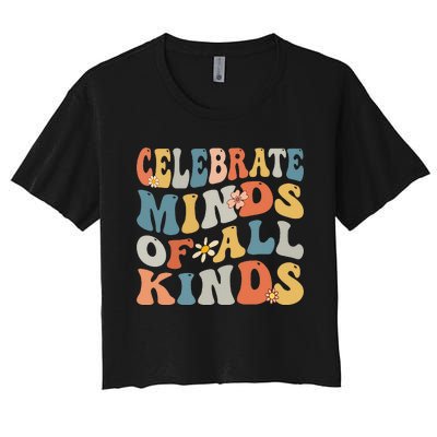 Celebrate Minds Of All Kinds Women's Crop Top Tee