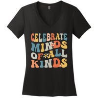 Celebrate Minds Of All Kinds Women's V-Neck T-Shirt