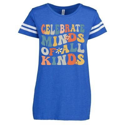 Celebrate Minds Of All Kinds Enza Ladies Jersey Football T-Shirt