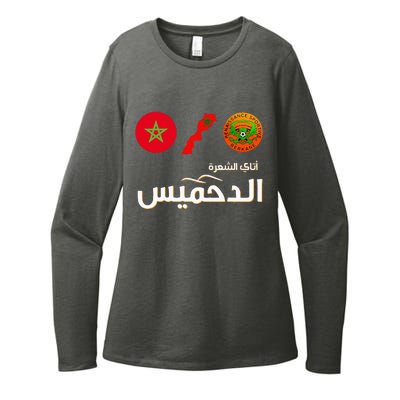 Complete Map Of Morocco With Dahmis Tea Proud Moroccan Womens CVC Long Sleeve Shirt