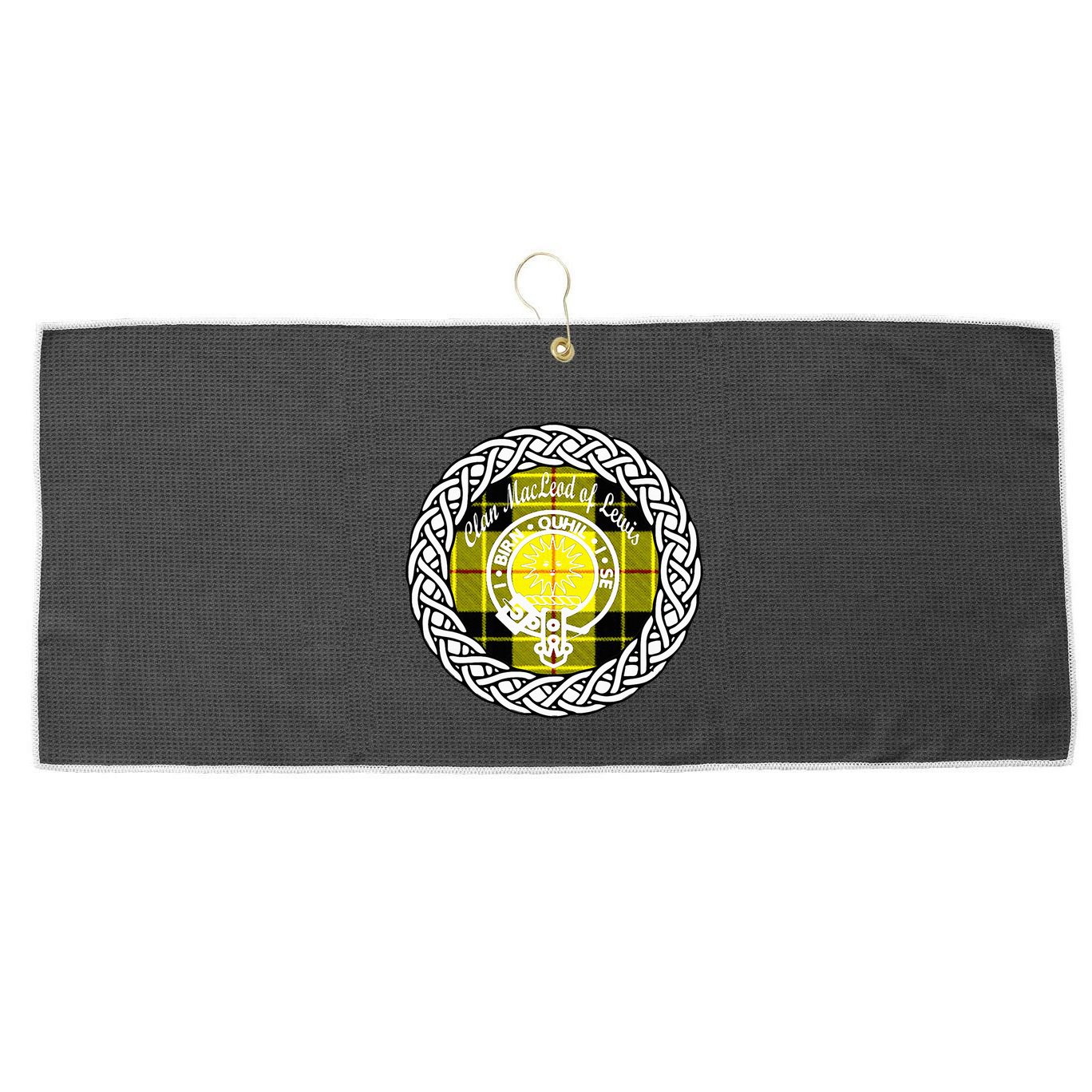 Clan Macleod Of Lewis Scottish Clan Large Microfiber Waffle Golf Towel