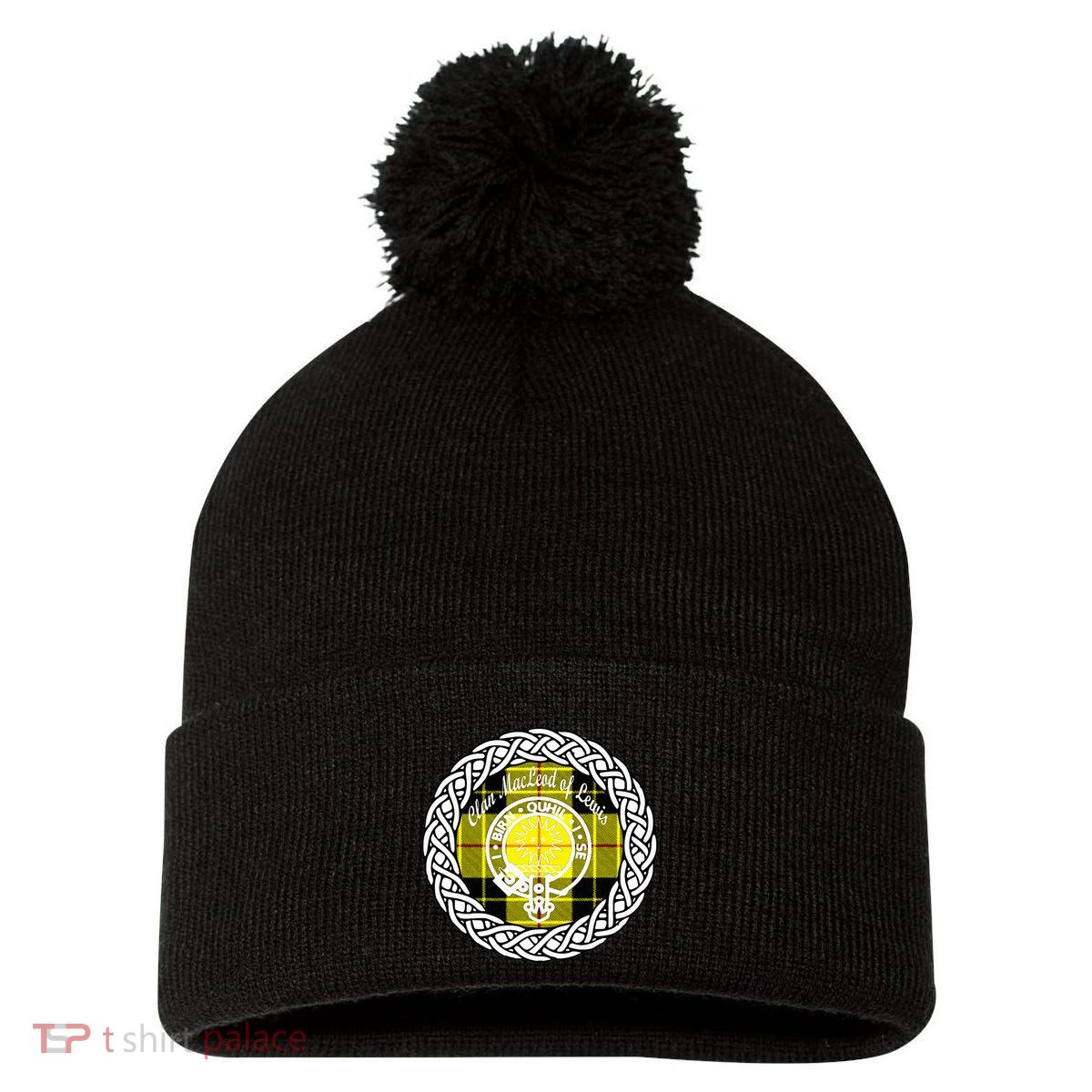 Clan Macleod Of Lewis Scottish Clan Pom Pom 12in Knit Beanie