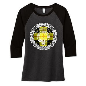 Clan Macleod Of Lewis Scottish Clan Women's Tri-Blend 3/4-Sleeve Raglan Shirt