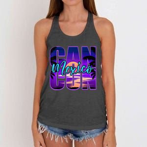 Cancun Mexico Outfits Family Vacation Souvenir Summer Group Women's Knotted Racerback Tank