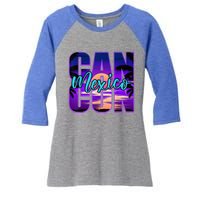 Cancun Mexico Outfits Family Vacation Souvenir Summer Group Women's Tri-Blend 3/4-Sleeve Raglan Shirt