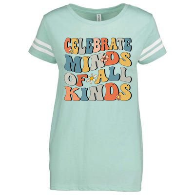 Celebrate Minds Of All Kinds Enza Ladies Jersey Football T-Shirt