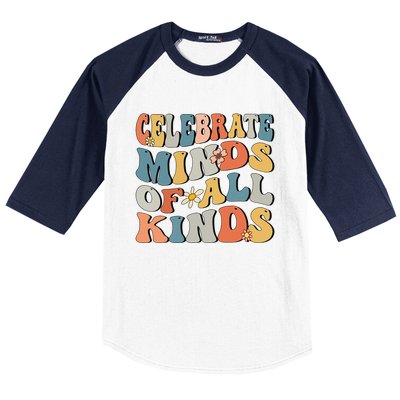 Celebrate Minds Of All Kinds Baseball Sleeve Shirt