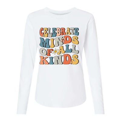 Celebrate Minds Of All Kinds Womens Cotton Relaxed Long Sleeve T-Shirt