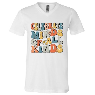 Celebrate Minds Of All Kinds V-Neck T-Shirt