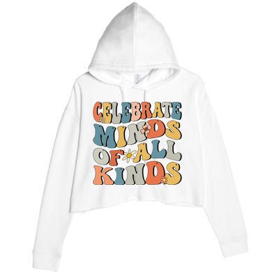 Celebrate Minds Of All Kinds Crop Fleece Hoodie