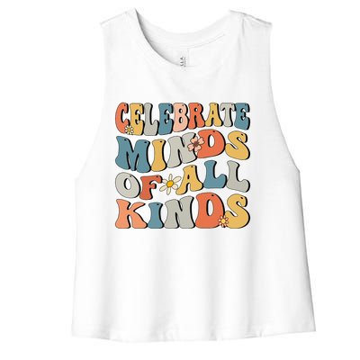 Celebrate Minds Of All Kinds Women's Racerback Cropped Tank