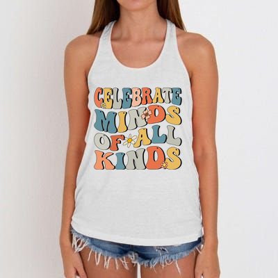 Celebrate Minds Of All Kinds Women's Knotted Racerback Tank