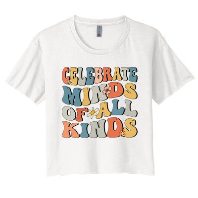 Celebrate Minds Of All Kinds Women's Crop Top Tee