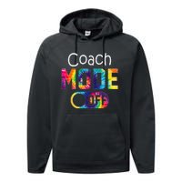 Coach Mode Off Happy Last Day Of School Tie Dye Summer Performance Fleece Hoodie