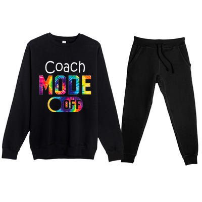 Coach Mode Off Happy Last Day Of School Tie Dye Summer Premium Crewneck Sweatsuit Set