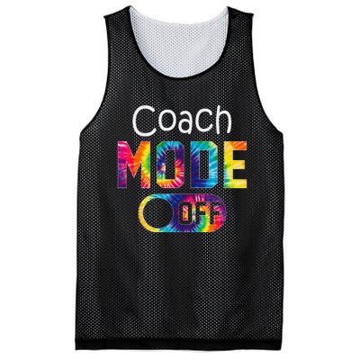 Coach Mode Off Happy Last Day Of School Tie Dye Summer Mesh Reversible Basketball Jersey Tank