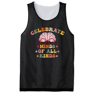 Celebrate Minds Of All Kinds Mental Health Autism Awareness Mesh Reversible Basketball Jersey Tank