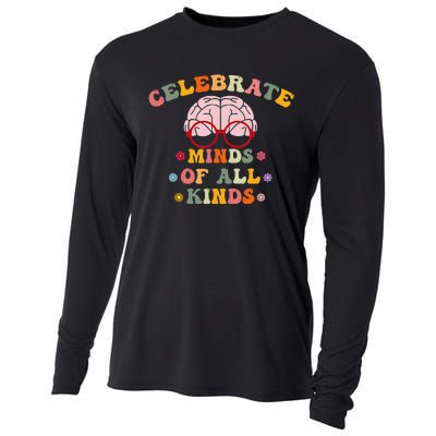 Celebrate Minds Of All Kinds Mental Health Autism Awareness Cooling Performance Long Sleeve Crew