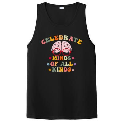 Celebrate Minds Of All Kinds Mental Health Autism Awareness PosiCharge Competitor Tank