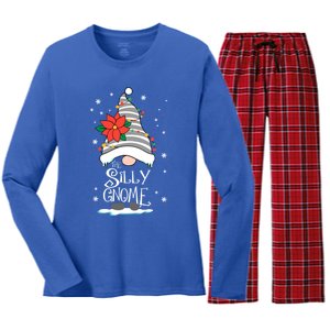 Christmas Matching Pjs For Family Christmas Or Silly Gnome Gift Women's Long Sleeve Flannel Pajama Set 