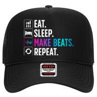 Cool Music Producer For Men Women DJ Beatmaker EDM Musician High Crown Mesh Back Trucker Hat