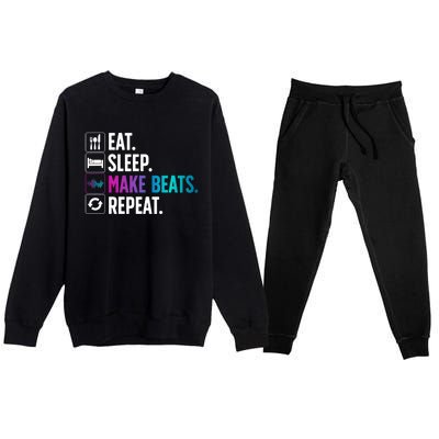 Cool Music Producer For Men Women DJ Beatmaker EDM Musician Premium Crewneck Sweatsuit Set