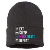 Cool Music Producer For Men Women DJ Beatmaker EDM Musician Sustainable Knit Beanie