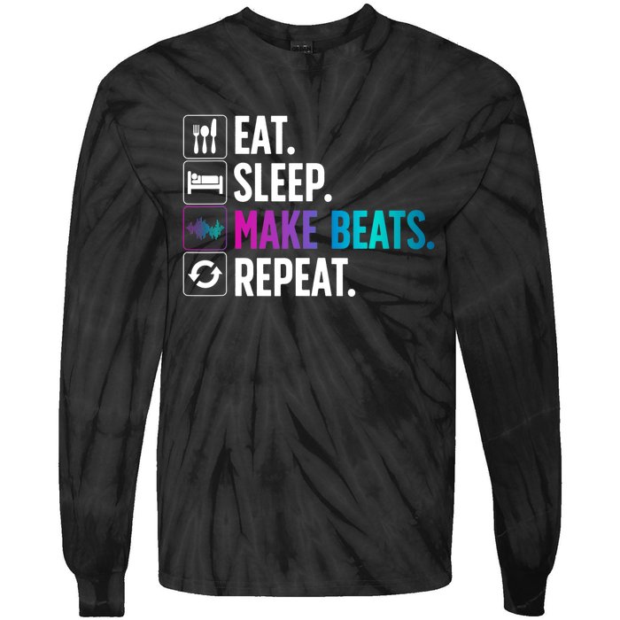 Cool Music Producer For Men Women DJ Beatmaker EDM Musician Tie-Dye Long Sleeve Shirt