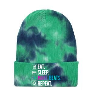 Cool Music Producer For Men Women DJ Beatmaker EDM Musician Tie Dye 12in Knit Beanie