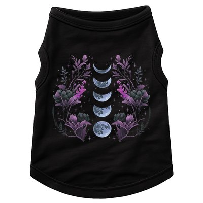 Celestial Moon Phase Boho Wildflowers Zodiac Witchcore Doggie Tank